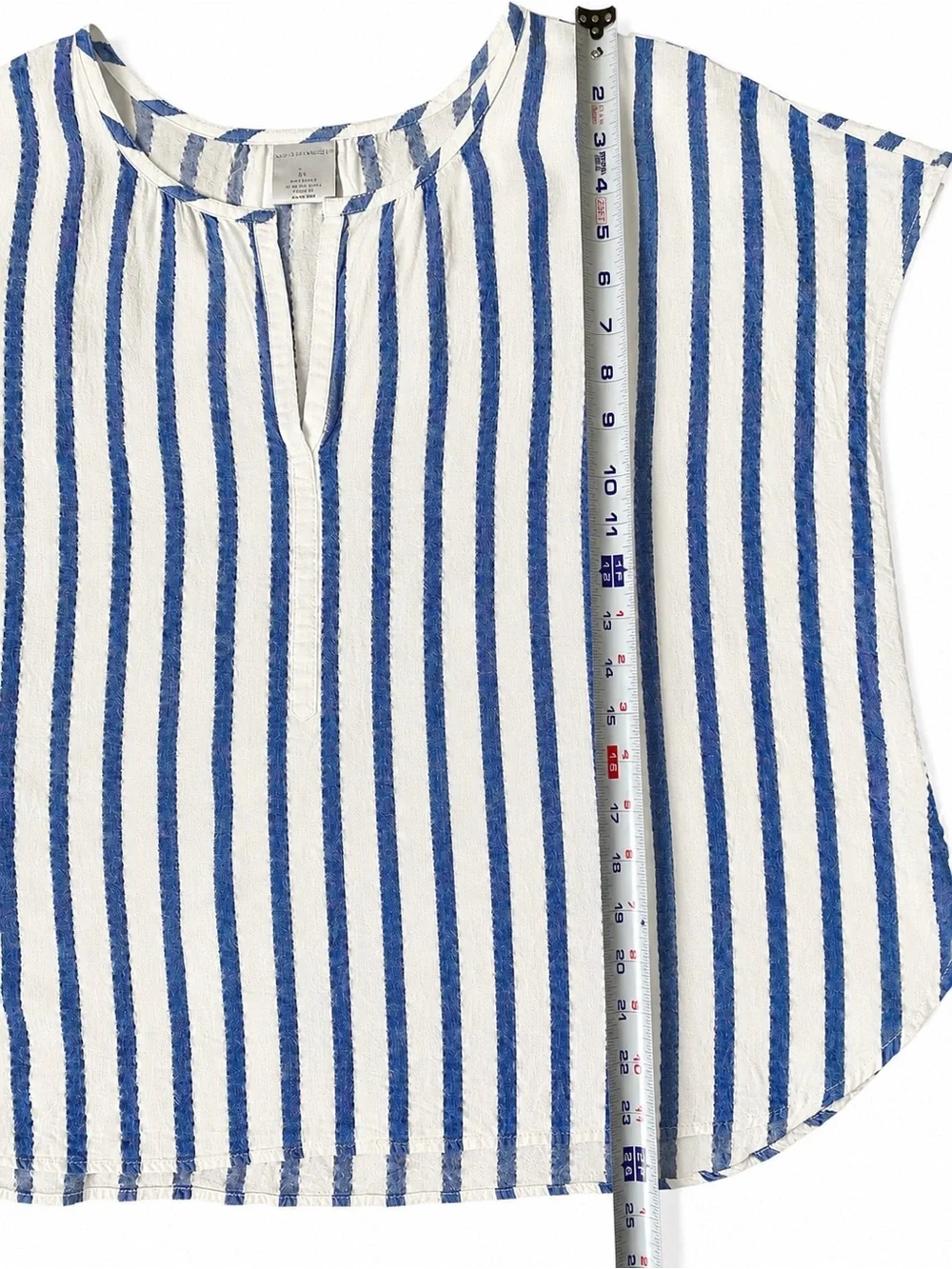 Women's Pajamas Blue & White Striped Set XL - Picture 3 of 10